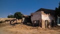 Ruined house on the street of Berbera, Somaliland, Somalia Royalty Free Stock Photo