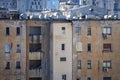 Ruined houses in Tirana, Albania