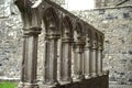 Remnants of ancient inner courtyard colonnade Royalty Free Stock Photo