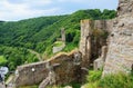 Ruined lions castle and philipps castle on the Monreal Royalty Free Stock Photo