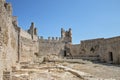 Ruined medieval castle yard Royalty Free Stock Photo