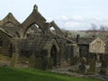 ruined medieval church in heptonstall near hebden bridge in west yorkshire