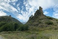 Ruined military towers Vovnushki in Ingushetia, Russia Royalty Free Stock Photo