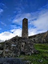 Ruined mine building