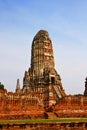 Ruined Old Temple of Ayutthaya, Thailand,