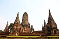 Ruined Old Temple of Ayutthaya, Thailand,