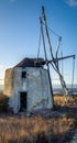 Ruined old traditional portuguese windmill Royalty Free Stock Photo
