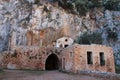 ruined orthodox monastery (katholiko) in crete (greece)