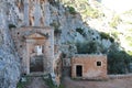 ruined orthodox monastery (katholiko) in crete (greece)