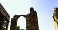 Ruined Quwwat ul-Islam Mosque known as Might of Islam at Qutub Minar complex in New Delhi Royalty Free Stock Photo