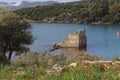 Ruined and restored castle at Iasos Turkey on the Aegean Sea near Bodrum Royalty Free Stock Photo