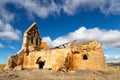 Ruined Romanesque church of San Jorde de Ojeda (13th century). Sotillo de Boedo, Palencia, Spain.