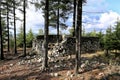 Ruined second world war observers station in the Brdy