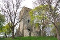 Ruined stone church