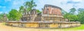 The ruined Stupa House in Polonnaruwa Royalty Free Stock Photo