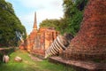 Ruined stupa at Wat Phrasrisanphet Royalty Free Stock Photo