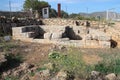 ruined temple in the ancient city of aptera in crete