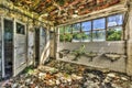 Ruined toilets in an abandoned asylum Royalty Free Stock Photo