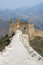 Ruined Tower of famous great wall in the Simatai Royalty Free Stock Photo