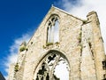 ruined wall of Abbaye de Beauport in Paimpol Royalty Free Stock Photo