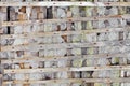 Ruined wall with wooden lattice - background Royalty Free Stock Photo