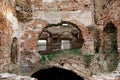 Ruined walls of Ruzhany Palace, ruined palace of Sapieha in Western Belarus Royalty Free Stock Photo