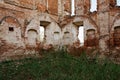 Ruined walls of Ruzhany Palace, ruined palace of Sapieha in Western Belarus