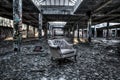 Ruined warehouse interior Royalty Free Stock Photo