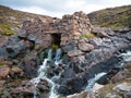 The ruined water mill near North Ham on Muckle Roe, Shetland, Scotland, UK