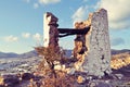 Ruined windmill in Bodrum Royalty Free Stock Photo
