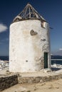 Ruined windmill Mykonos Town Greece