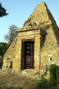 Ruins of Pyramid-tomb  entrance door Royalty Free Stock Photo
