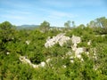 Ruiniform rocks La Mer de Rochers near Sauve, France Royalty Free Stock Photo