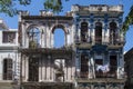 Ruinous, moldered colonial architectur, Havana, Cuba Royalty Free Stock Photo