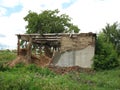 Ruinous wall of house