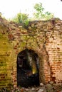 Ruins of the abandoned church of St. John the Evangelist of the 18th century in Fedorovsky