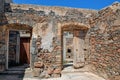 Ruins in the abandoned leper colony Spinalonga, Crete