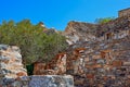 Ruins in the abandoned leper colony Spinalonga, Crete