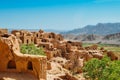 Ruins of the abandoned mud brick city Kharanaq near the ancient city Yazd in Iran Royalty Free Stock Photo