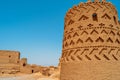 Ruins of the abandoned mud brick city Kharanaq near the ancient city Yazd in Iran