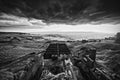 Ruins of Abandoned Quarry in Shropshire Royalty Free Stock Photo