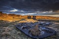 Titterstone Clee Hill Abandoned Quarry in Shropshire Royalty Free Stock Photo