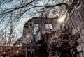 Ruins of abandoned ruined house,