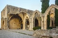 Ruins of the Abbey of Bellapais in the Northern Cyprus. Royalty Free Stock Photo