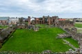 The ruins of the abby on the Holy Island of Lindisfarne