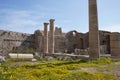 Ruins of Acropolis of Lindos, ancient architecture of Rhodes. Dodecanese Islands, Greek Islands, Greece