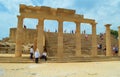 Ruins of the Acropolis in Lindos on Rhodes island, Greece Royalty Free Stock Photo