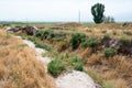 Ruins of Ak Beshim in Tokmok, Kyrgyzstan. It is part of the World Heritage.