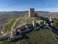 Ruins of the Almohad castle of the Star in the municipality of Teba, Malaga province, Spain.