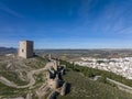 Ruins of the Almohad castle of the Star in the municipality of Teba, Malaga province, Spain.